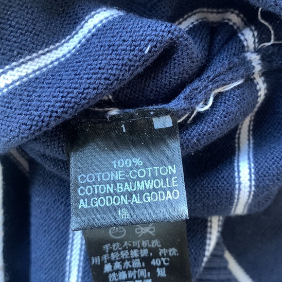 ERMENEGILDO ZEGNA - ZEGNA SPORT Navy & White Striped Sweater Quarter Zip Size L - Picture 12 of 14